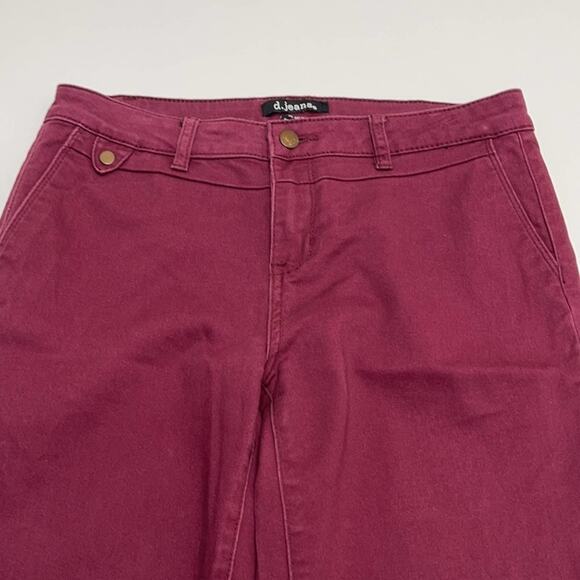 d. JEANS Women’s 6 Wine Red Skinny Chino Pant - Picture 2 of 3